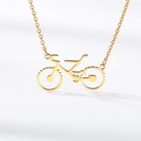 Wholesale Fashion Stainless Steel Bike Pendant Necklace For Women Men Charms Body Building Bicycle Sports Cycling Jewelry Gift Necklaces