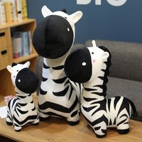 Wholesale 40 CM Cute Standing Zebra Stuffed Animals Plush Toy Kids Toys Simulation Zebra Doll Photography Props Christmas Birthday Gifts