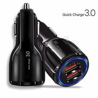 Wholesale QC Dual Usb Port chargers High Speed Quick Charging Car charger A Adapter for iphone7 xr samsung s8 s10 htc android phone