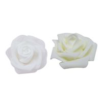 Wholesale Decorative Flowers Wreaths High Quality Bag Cm Foam Rose Heads Artificial Flower Wedding Decoration White Milk White