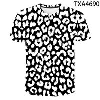 Wholesale Men s T Shirts Leopard Print Summer D Printed Casual Fashion Boy Girl Kids Streetwear Men Women Children Tops Tee