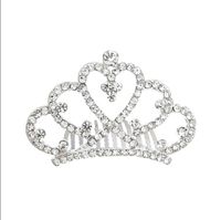 Wholesale Children s Princess Crown Headwear Diamond Hair Clip Alloy Wedding Performance Jewelry Hairpin Accessories Summer Barrettes