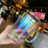 Wholesale Mugs Creative Star Papa Korea Dream Onora Aurora Colorful ml Heat resistant Borosilicate Glass Coffee Cup