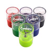 Wholesale Smoking Automatic Electric Grinder Portable Grinders USB Charging Backwoods Runty Runtz Acrylic Tobacco Crusher With Button Display Box for Dry Herb