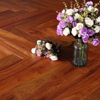Wholesale Big fruit red sandalwood solid wood high end herringbone parquet floor antique living room bedroom floor heating hardwood floor
