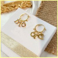 Wholesale Designer Earrings For Women Hoop Earrings Diamond Letters D Earring Jewelry Luxurys Stud Earring Silver With Box R