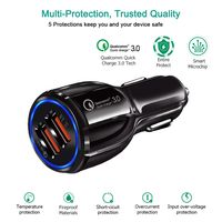 Wholesale QC3 Portable Car Charger Led Quick Charging V A Dual USB Port for Smart Phone