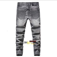 Wholesale Factory direct shipment Autumn Men s Jeans Cotton Slim Elastic Fashion Business Trousers Classic Style Denim Pants Male Gray Color