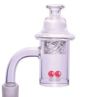 Wholesale Fast Delivery mm Bottom Smoking mm male Quartz Banger Nail with Colored UFO Glass Bubble Spinning Carb Cap and ruby Terp Pearl for Dab Rig Bong