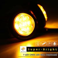 Wholesale 4x quot In Round Amber Side Marker Clearance LED Trailer Truck Lights V Sealed Tail Car Accessories Headlights