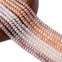 Wholesale Other strand Flat Natural Freshwater Pearls Beads Round Cultured For Jewelry Making DIY Bracelet Necklace