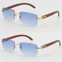 Wholesale Selling Famous Wood Big Discount Sunglasses Adumbral UV400 Lens Online Summer Holiday Protected Square Sun glasses for Men or Woman Size