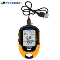 Wholesale SUNROAD Pocket Watch Women Men Digital LCD Altimeter Barometer Compass Thermometer reloj gps Flashlight Clock USB Rechargeable