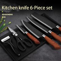 Wholesale Stainless steel kitchen knives piece gift set knife household knife and scissors meat