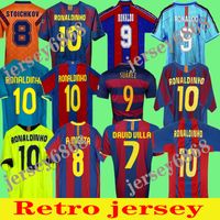 Wholesale 1899 Barcelona retro Soccer jersey FIGO RONALDINHO RONALDO Koeman Classic RIVALDO Henry Laudrup Guardiola XAVI PIQUE