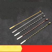 Wholesale Stainless Steel Bar Wine Mixer Thread Straight RodsSwizzle Sticks Tea With Milk Coffee Stirring Rod With Different Pattern hc J1