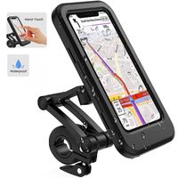 Wholesale Bicycle Phone Holder Waterproof Rotating Adjustable Magnetic Bike Mobile Handlebar Cellphone Stand GPS Mount Bracket With Box