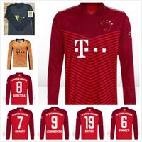 Wholesale 2021 Bayern Upamecano long sleeve Soccer Jerseys Roca NEUER SANE GNABRY COMAN MULLER LEWANDOWSKI MUNICH Goretzka football full shirt