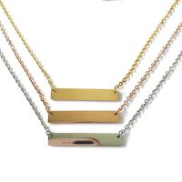 Wholesale Pendant Necklaces Stainless Steel Blank Bar Necklace mm Metal Plate For Mirror Polish