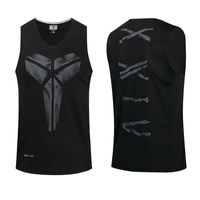 Wholesale Summer Designer Men T Shirts Sport Basketball Man Vests Sleeveless V Neck Male Top Tees Black Manba Breathable Polyester Size M XL