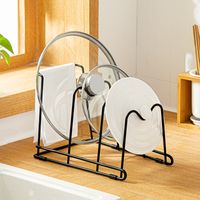 Wholesale Pans Lid Rack Favor All in Chopping Board Drawer Storage Holder Rag Drying Hanging Racks Metal Dishes Organizer for Kitchen