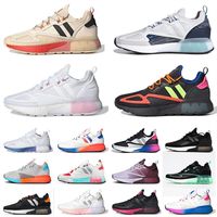 Wholesale Adds ZX K Boosts Men Women Running Shoes White Metallic Silver Black Grey Signal Cyan Solar Yellow Red Mars Exploration Gradient Fade Sports Sneakers Trainers