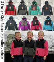 Wholesale Vanmei Face25 color north Women men Kids Fleece Hoodies Jackets Camping Windproof Ski Warm Down Coat Outdoor Casual Hooded SoftShell Sportswear Outerwear sweater