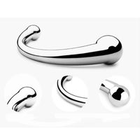 Wholesale New Double Ended Stainless Steel G Spot Wand Massage Stick Pure Metal Penis P Spot Stimulator Anal Plug Dildo Sex Toy for Women Men