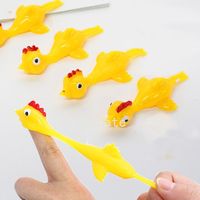 Wholesale Catapult Launch Turkey Fun and Tricky Slingshot Chick Practice Chicken Elastic Flying Finger Birds Sticky Toys Decompression toy By sea T2I52476