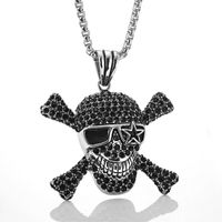 Wholesale Pendant Necklaces necklace Titanium steel pirate ship Skull Gothic men s stainless casting pendant personalized Nelace accessories