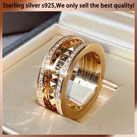 Wholesale Ring Steel Jewelry Gold s for Women Blue Topaz Men Slim s Crown s Girls Stainless