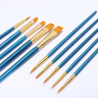 Wholesale Oil Paintbrush Set Round Flat Pointed Tip Nylon Hair Artist Acrylic Paint Brushes for Acrylic Oil Watercolor RRA10415
