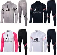 Wholesale New Men adult kit Long sleeves soccer jacket uniforms tracksuits jerseys pSGS train football coat training shirt suit kits