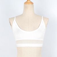 Wholesale Gym Clothing Women Seamless Sports Bra Tops Yoga Lace Sheer Bustier Crop Top Cami Tank Blouse Clubwear Casual Sexy Vest FDX99