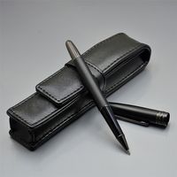 Wholesale Promotion High quality Msk Matte Black Ballpoint pen Roller Ball pens School Office supplies with Serial Number and Leather Case Packaging