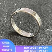 Wholesale Unique Flat Round Ring Silver Original Unisex Finger Jewelry mm Smooth Glossy Couple s Wedding Band Rings for Women Men