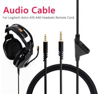 Wholesale 2m Audio Aux Cables Replacement Game Headsets Repair Parts Accessories for Astro A10 A40 A30 Headphone remote Cord Inline Mute voice control