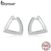 Wholesale Sterling Silver Earrings for Women Geometric Hypoallergenic Jewelry women Girl Kids earring SCE975