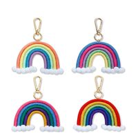 Wholesale Weaving Rainbow Keychains for Women Boho Handmade key Holder Keyring Macrame Bag Charm Car Hanging Jewelry Gifts styles