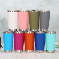 Wholesale Stainless Steel Tumblers Car Cups oz Vacuum Insulated Travel Mug Metal Water Bottle Beer Coffee Mugs With Lid Colors WLL847