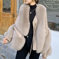 Wholesale Women s Fur Faux Real Jacket Lady Keep Warm Coats Winter Natural Genuine Sheepskin Leather Outerwear Women Overcoats G3750