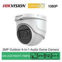 Wholesale Cameras DS CE76D0T ITMFS Hikvision Turbo HD P MP IR Dome Camera TVI AHD CVI CVBS In Support Audio EXIR IP67 OSD Waterproof
