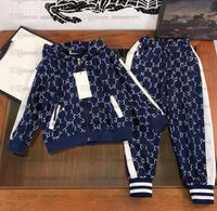 Wholesale Designer Kids Sport sets fall children letter printed zipper jacket outwear casual pants boys girls luxury outfits A7294