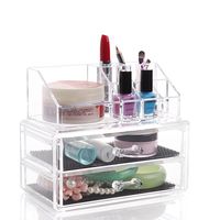 Wholesale Drawer Clear Acrylic Crystal Cosmetic Organizer Makeup Case Storage Box Jewelry Display Stand Holder Lipstick Nail Polish Rack