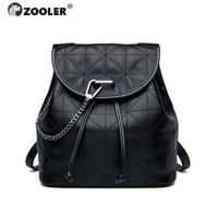 Wholesale ZOOLER Real Genuine Cow Leather Backpack Fashion Bags Ladies Luxury Skin Backpacks School Book Bag Mochila lt309