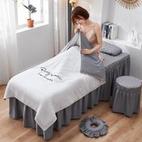 Wholesale Bedding Sets Four piece Beauty Bedspread Body Shampoo Massage Physiotherapy Bedspread Supplies Bed Skirt Simple Quilt Cover