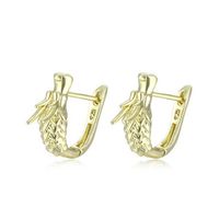 Wholesale Hoop Huggie women s Hollow Dragon head k gold plated Ear Cuff earrings fashion style gift fit women DIY jewelry earring