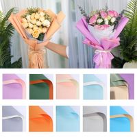 Wholesale 20Pcs Flowers Double Ouya Paper Packaging Gift Wrap Two color Florist Wrapping Paper Bouquet Package Supplies w