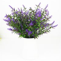 Wholesale Artificial Lavender Flowers Plants Pieces Resistant Fake Shrubs Greenery Bushes Bouquet To Brighten Up Your Home K Decorative V2