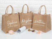 Wholesale Other Event Party Supplies Personalized Custom Burlap Tote Bag Wedding Bridesmaid Gift Bachelorette